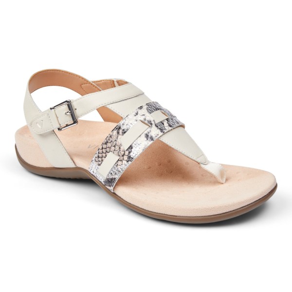 Vionic Sandals Ireland - Lupe Sandal Cream - Womens Shoes Online | EVAKH-2804